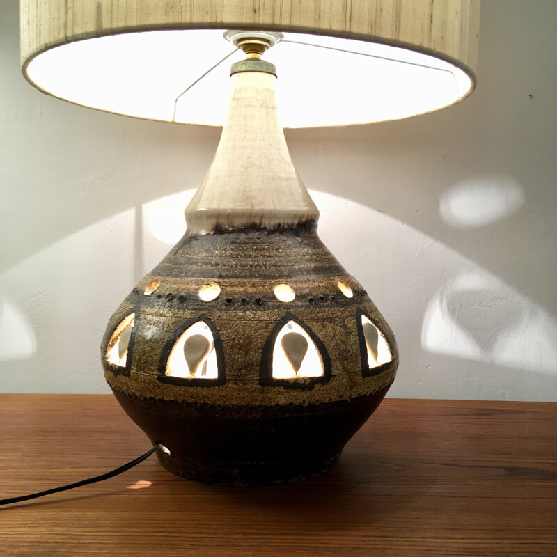 Lampe vintage en céramique par Georges Pelletier - 1960