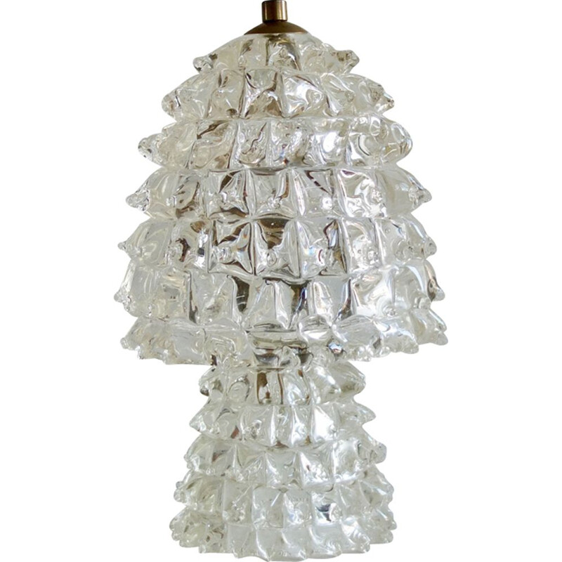 Vintage Murano glass bedside lamp by barovier - 1940s