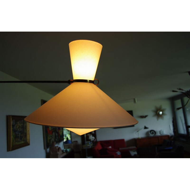 Vintage dubbelarmige wandlamp van Robert Mathieu - 1950