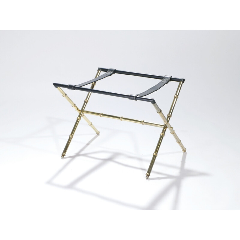 Side table with brass legs, Jacques Adnet - 1950s