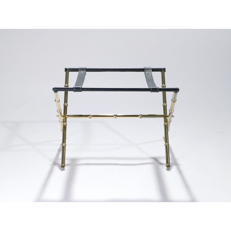 Side table with brass legs, Jacques Adnet - 1950s