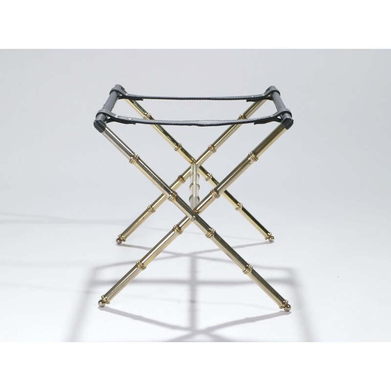 Side table with brass legs, Jacques Adnet - 1950s