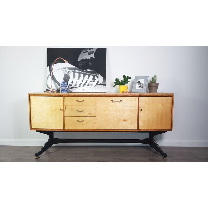 Stripped Vintage Beech Sideboard by Stonehill - 1960s