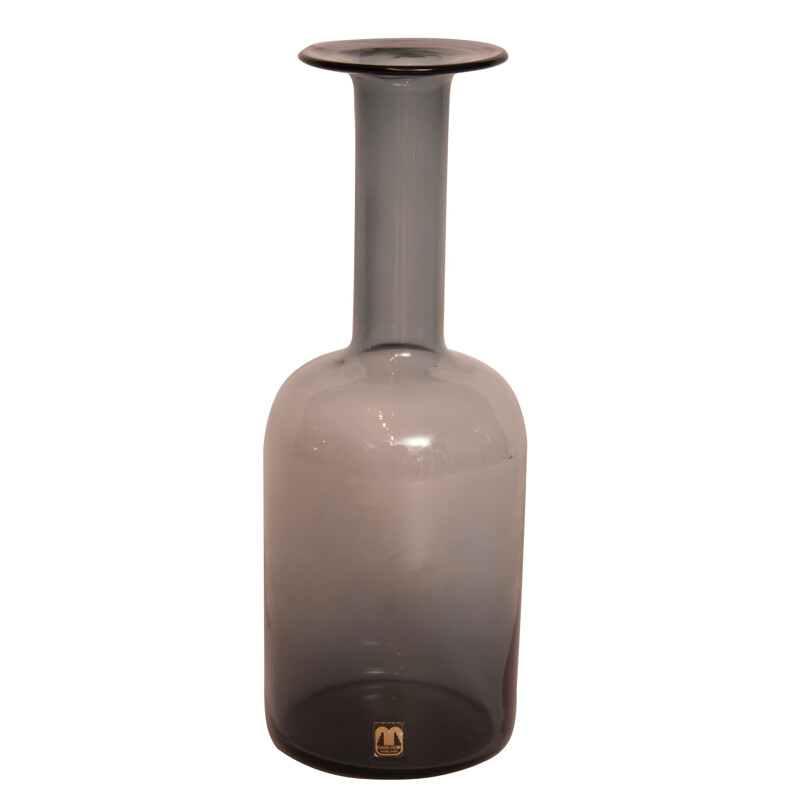 Vase en verre Vintage "Gulvase" par Cascade pour Holmegaard - 1960