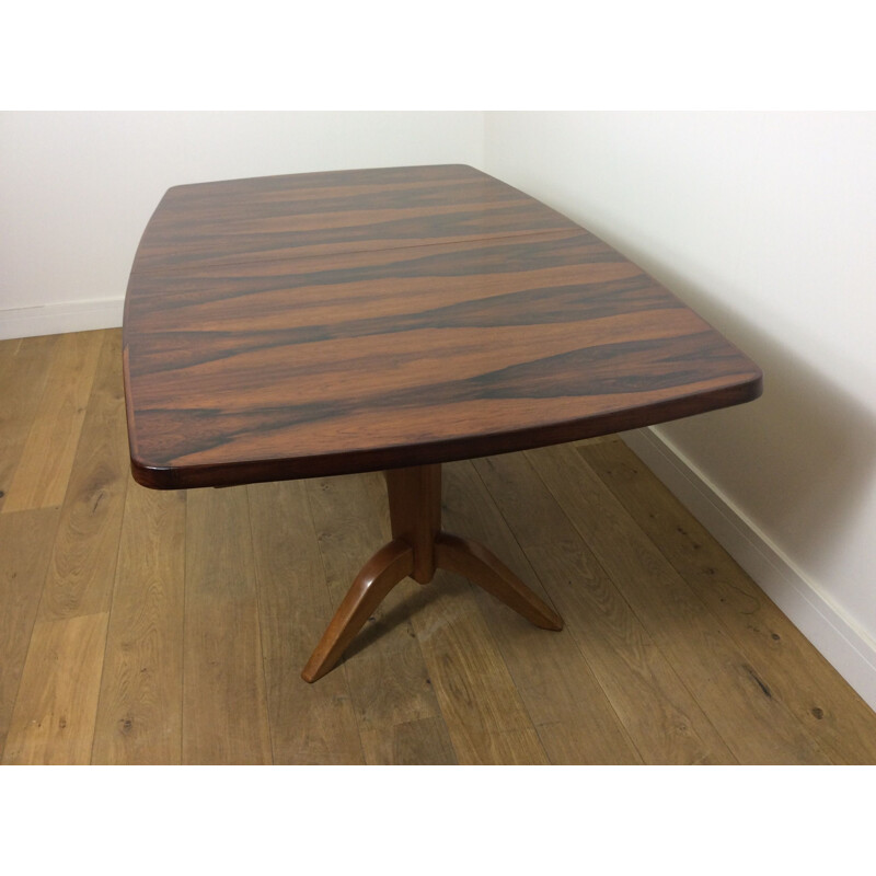 Mesa de comedor vintage extensible de madera de palisandro - 1960