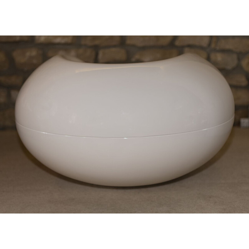 Vintage "Pastil" chair in white fiberglass by Eero Aarnio - 1960s