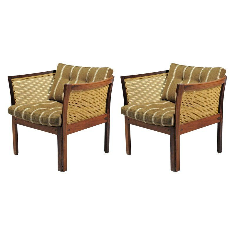 Set of Two Plexus Easy Chairs in Rosewood by  Illum Vikkelso for CFC Silkeborg - 1960s