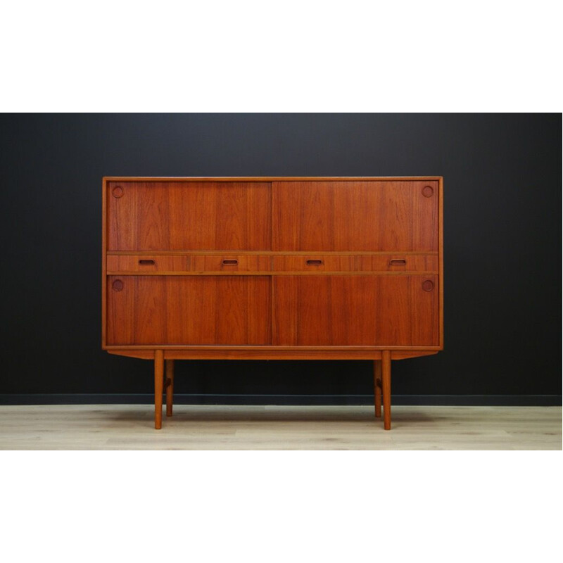 Vintage Danish highboard in teak -1960s