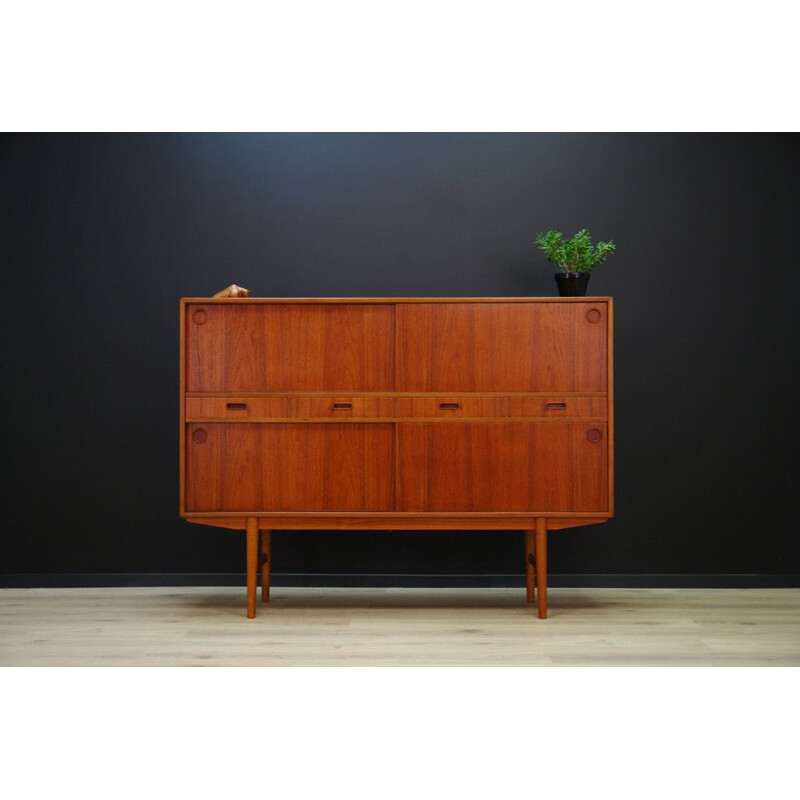 Vintage Danish highboard in teak -1960s