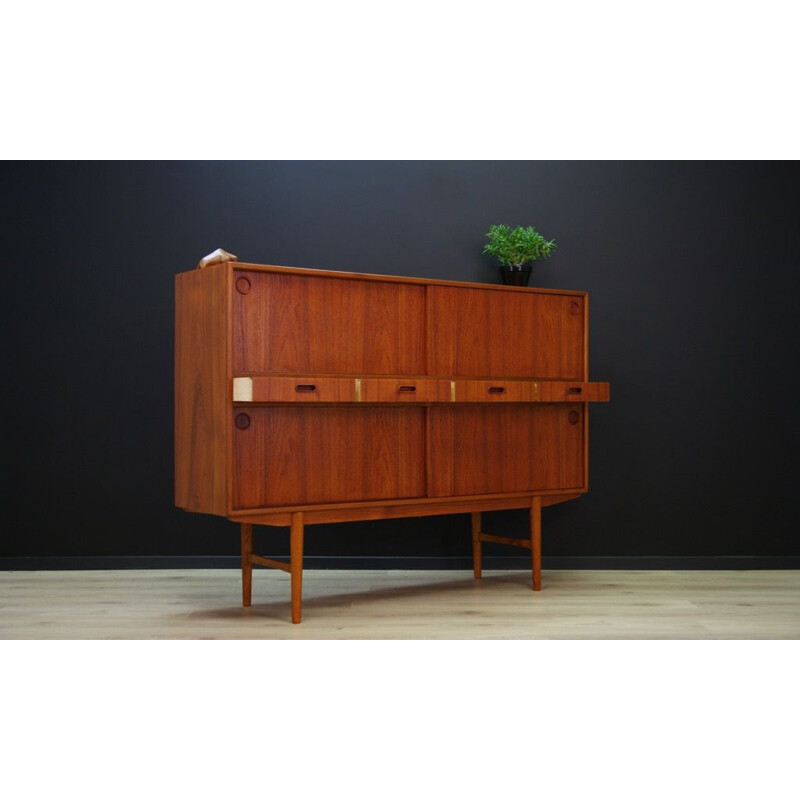 Vintage Danish highboard in teak -1960s