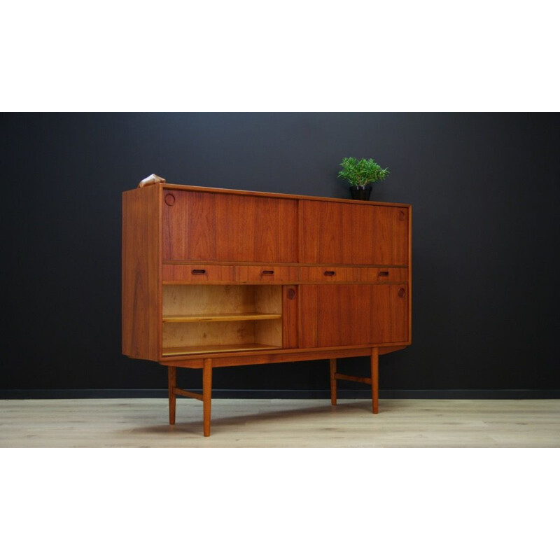 Vintage Danish highboard in teak -1960s