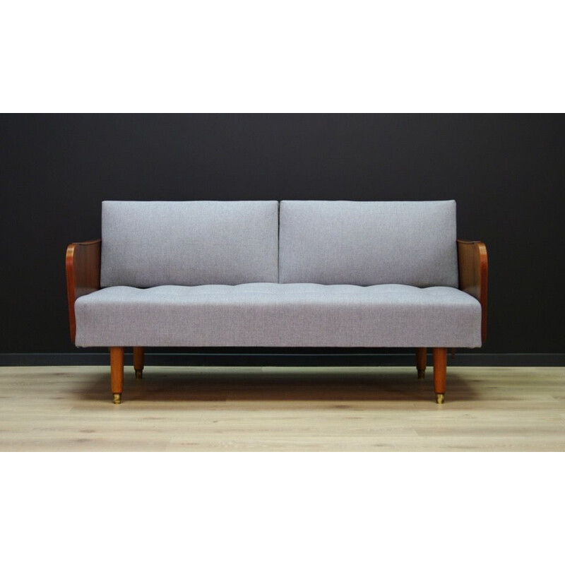 Vintage Danish 3-seater sofa in grey fabric -1970s