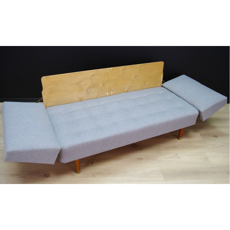 Vintage Danish 3-seater sofa in grey fabric -1970s
