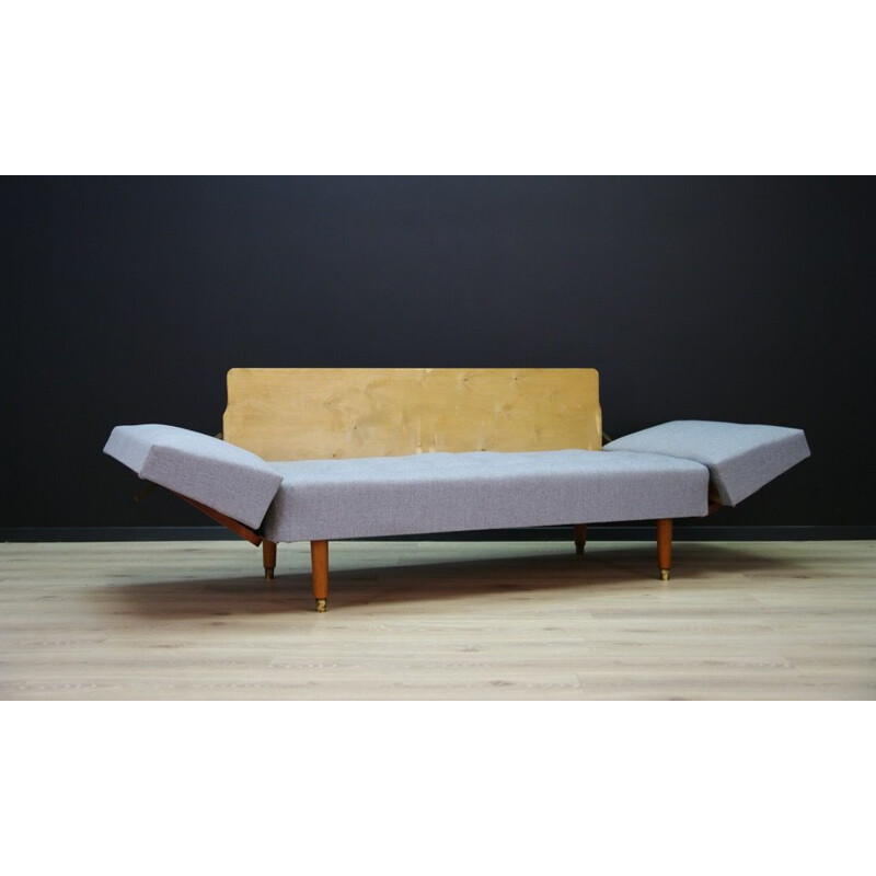 Vintage Danish 3-seater sofa in grey fabric -1970s