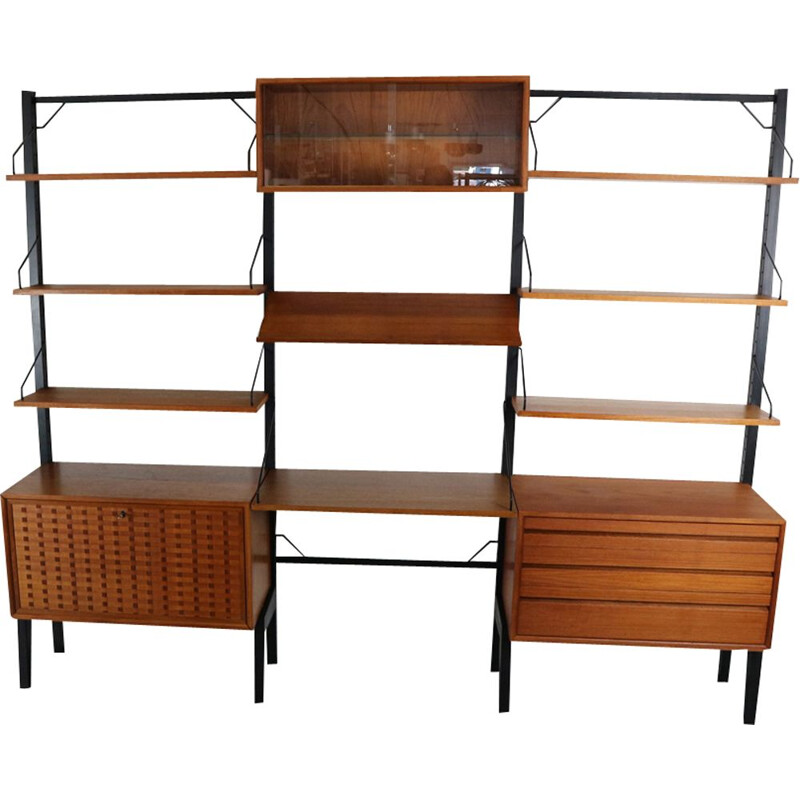 Vintage "Royal" free standing Wall Unit by Poul Cadovius for Cado - 1960s