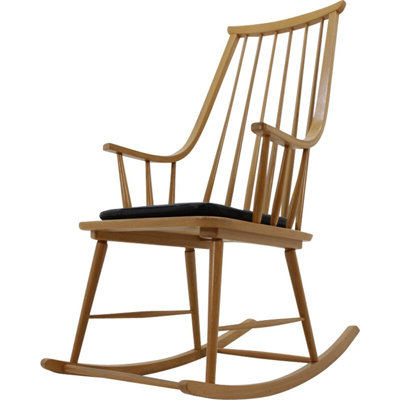 Vintage scandinavian rocking chair - 1970s.