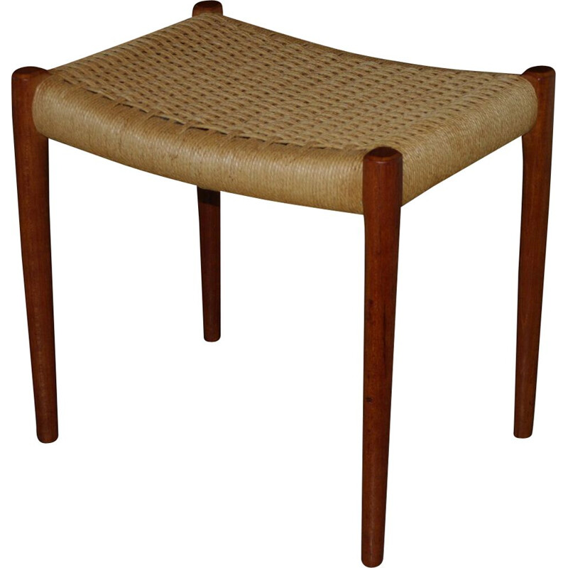 Tabouret vintage en teck par Nils O Moller - 1960