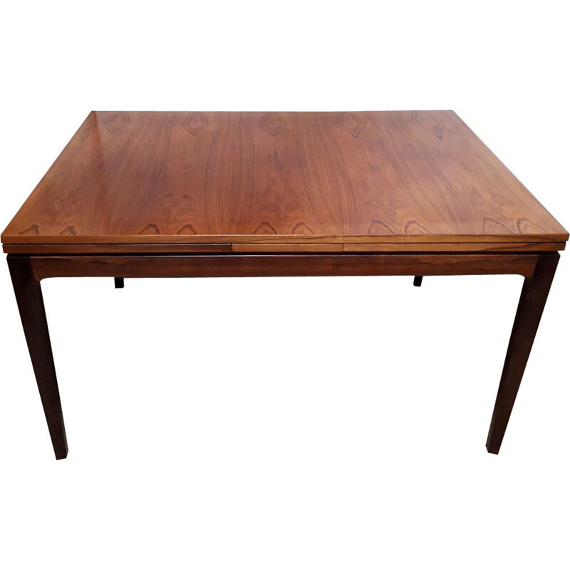 Vintage rosewood dining table with 2 extensions - 1960s