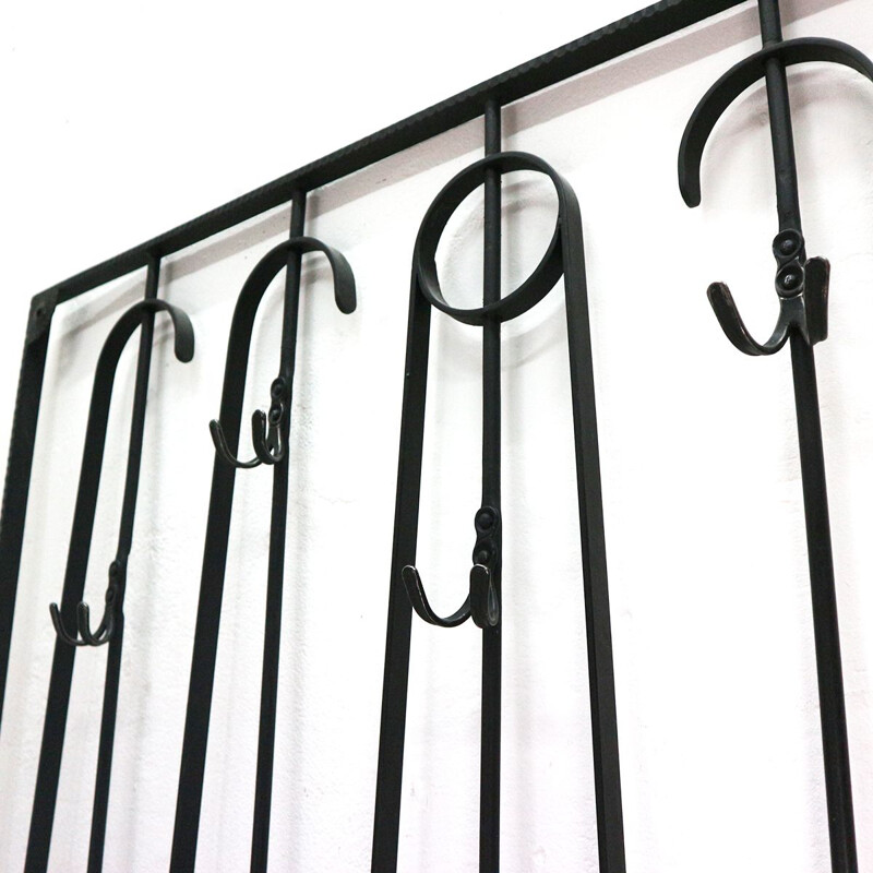 Vintage German coat rack in wrought-iron - 1950s