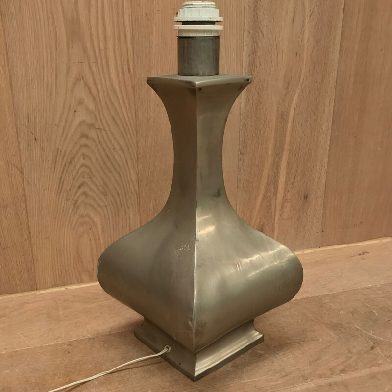Vintage table lamp in pewter - 1970s