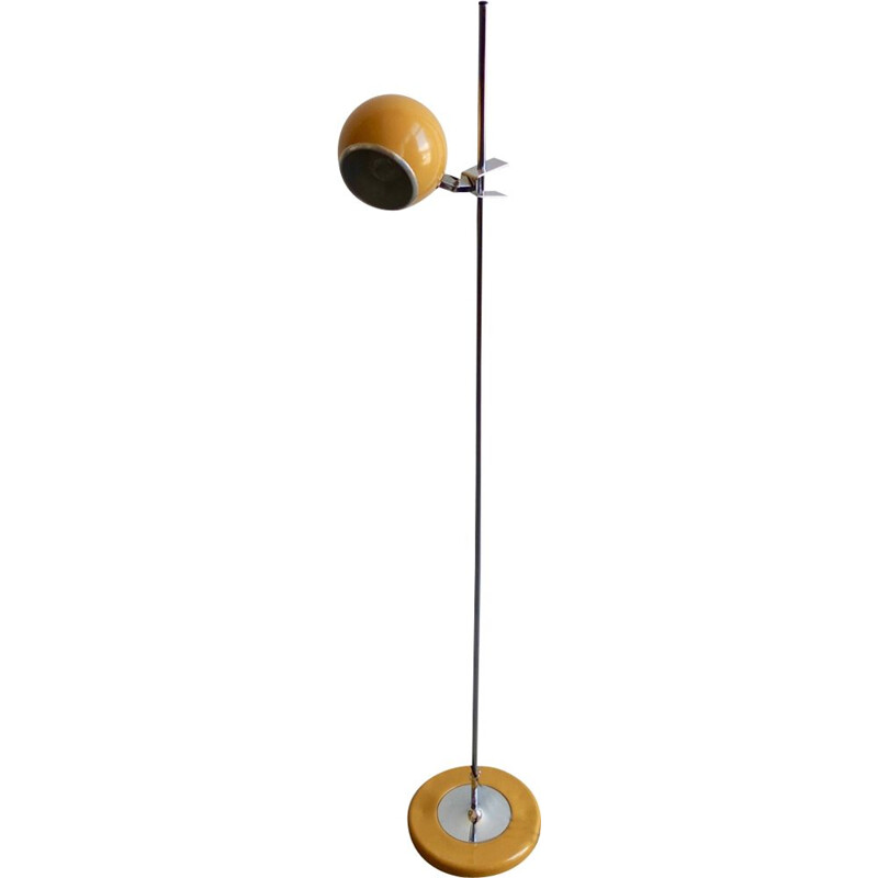 Lampadaire vintage "eyeball" jaune par Targetti Sankey - 1970