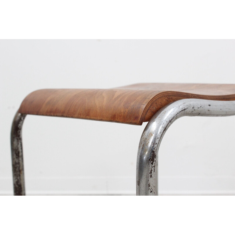 Vintage Italian Bauhaus Stool for Cova - 1930s