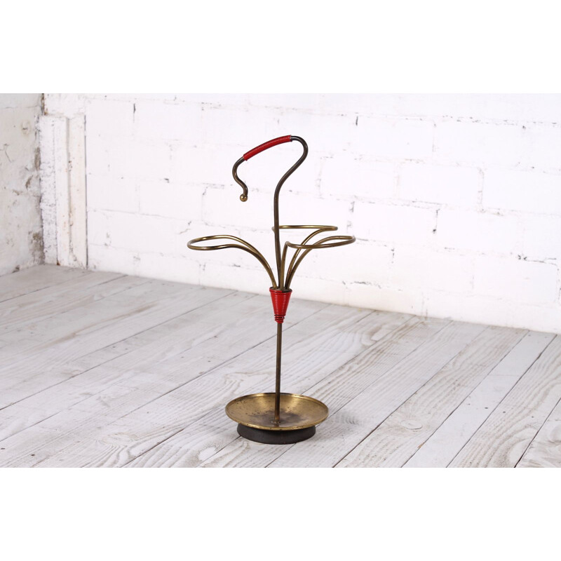 Vintage gilded umbrella stand - 1950s