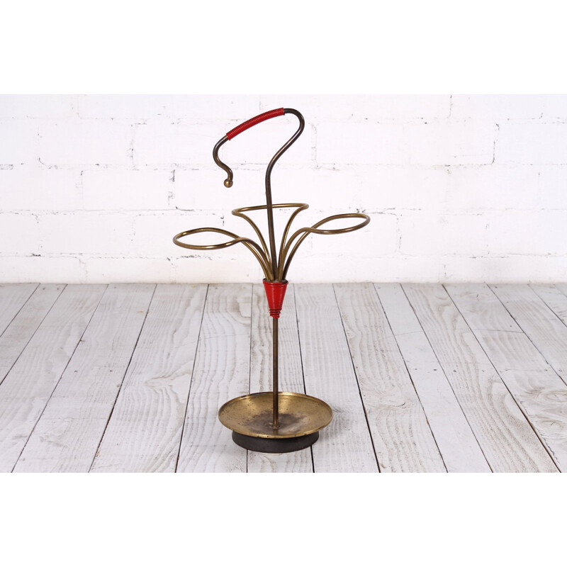 Vintage gilded umbrella stand - 1950s