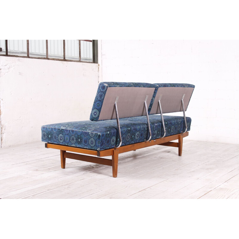 Vintage "Stella" 3-seater sofa in blue by Wilhelm Knoll - 1960s