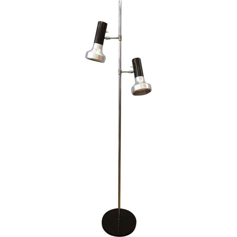 Lampadaire vintage Monix avec deux spots orientables - 1970