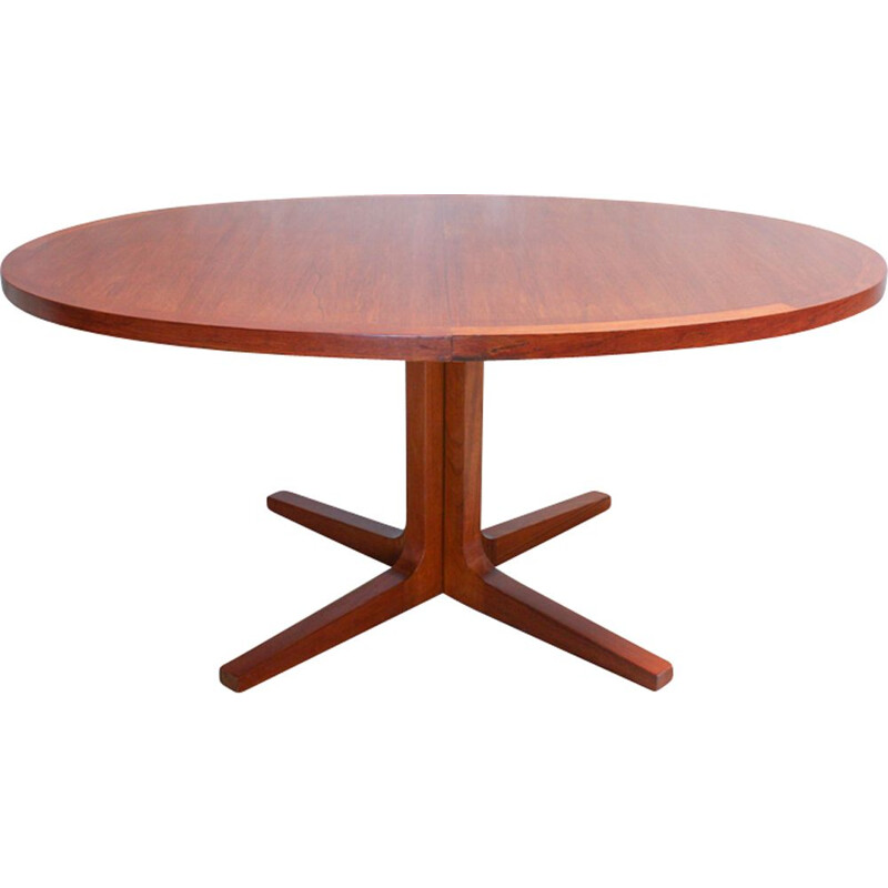 Vintage oval dining table in teak by Dyrlund, 1960s