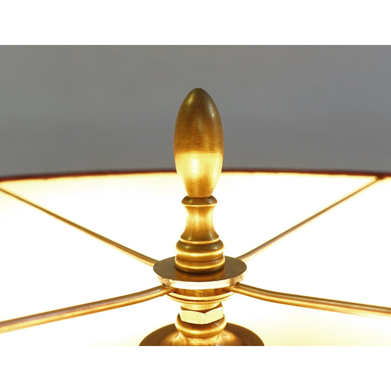 Lampe de table vintage "Lotus" en laiton par Maison Charles - 1960