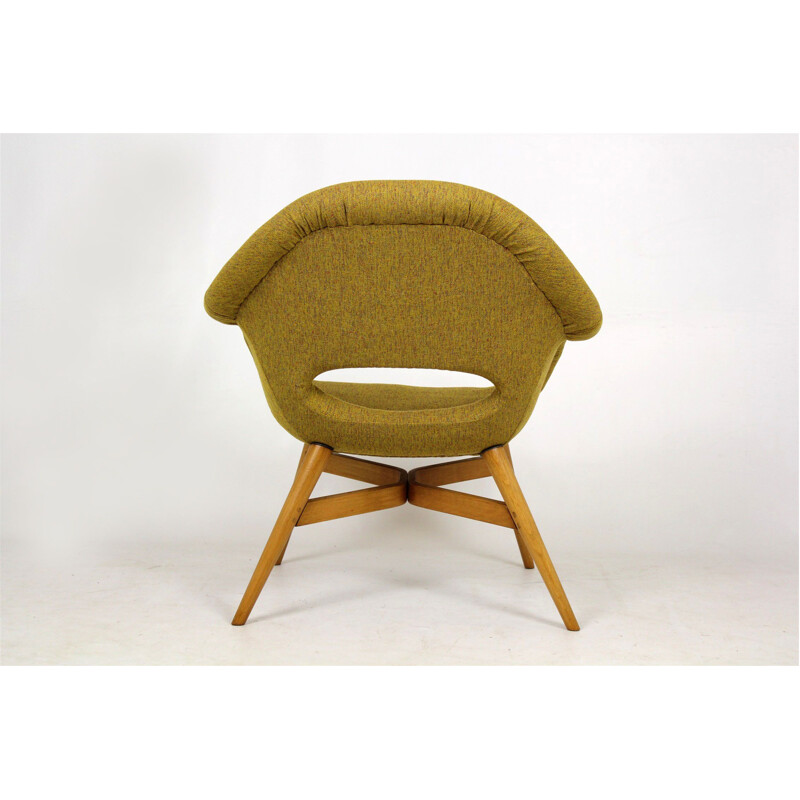 Set of 2 vintage green "Shell" armchair by František Jirak - 1960s