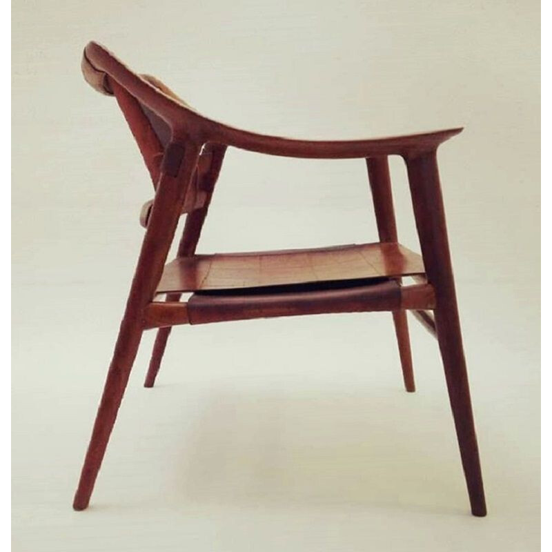 Vintage "Bambi" Armchair in Cognac Leather by Rastad & Relling - 1970s