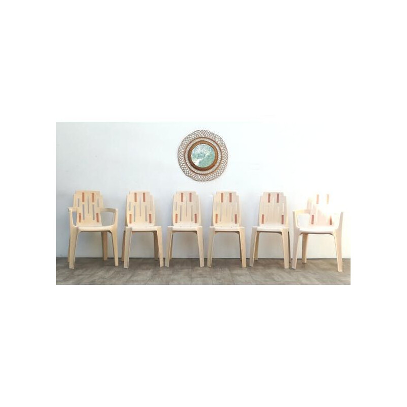 Set of vintage garden chairs by Pierre Paulin - 1970s