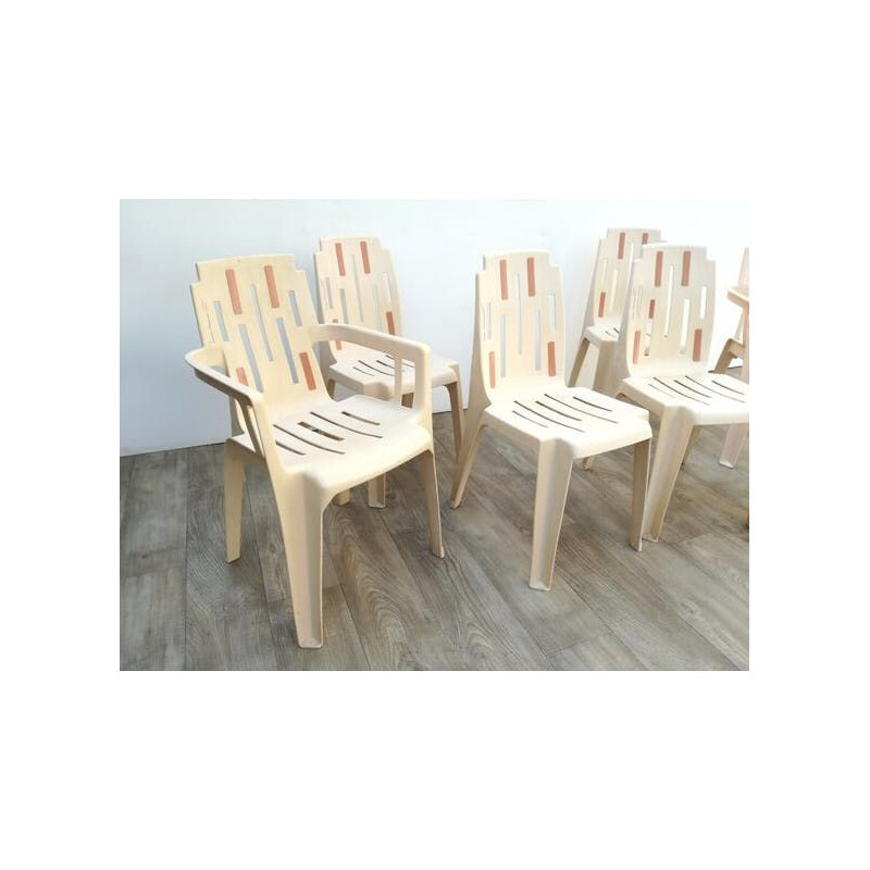 Set of vintage garden chairs by Pierre Paulin - 1970s