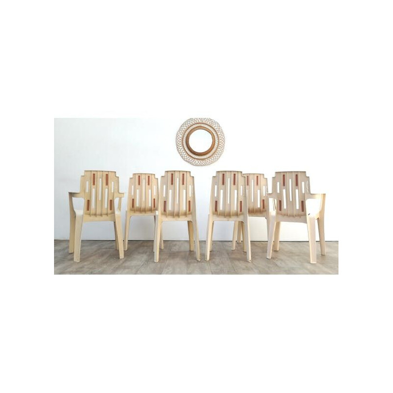 Set of vintage garden chairs by Pierre Paulin - 1970s