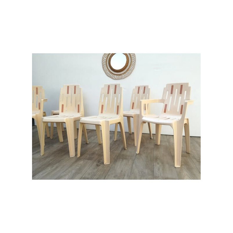 Set of vintage garden chairs by Pierre Paulin - 1970s