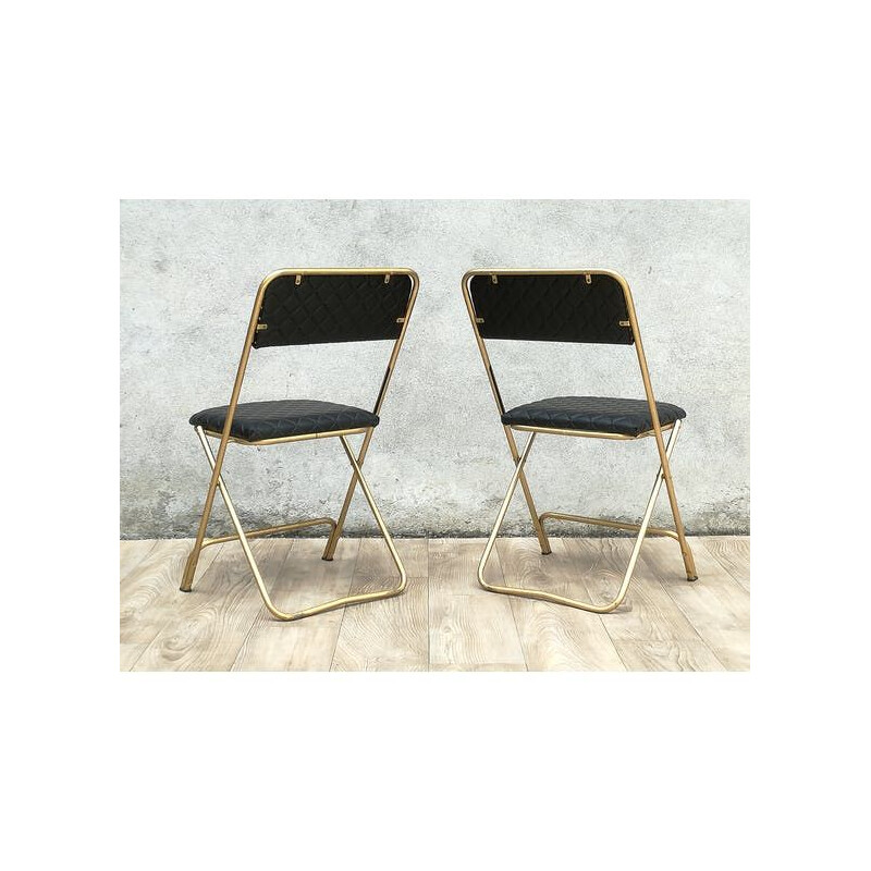 Pair of vintage chairs by Lafuma Chantazur - 1970s