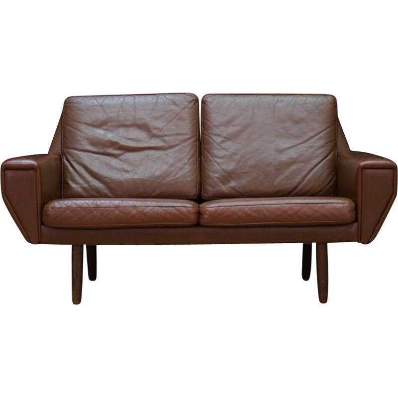 Vintage danish sofa in leather - 1960s