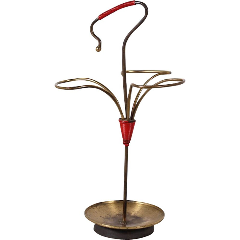 Vintage gilded umbrella stand - 1950s