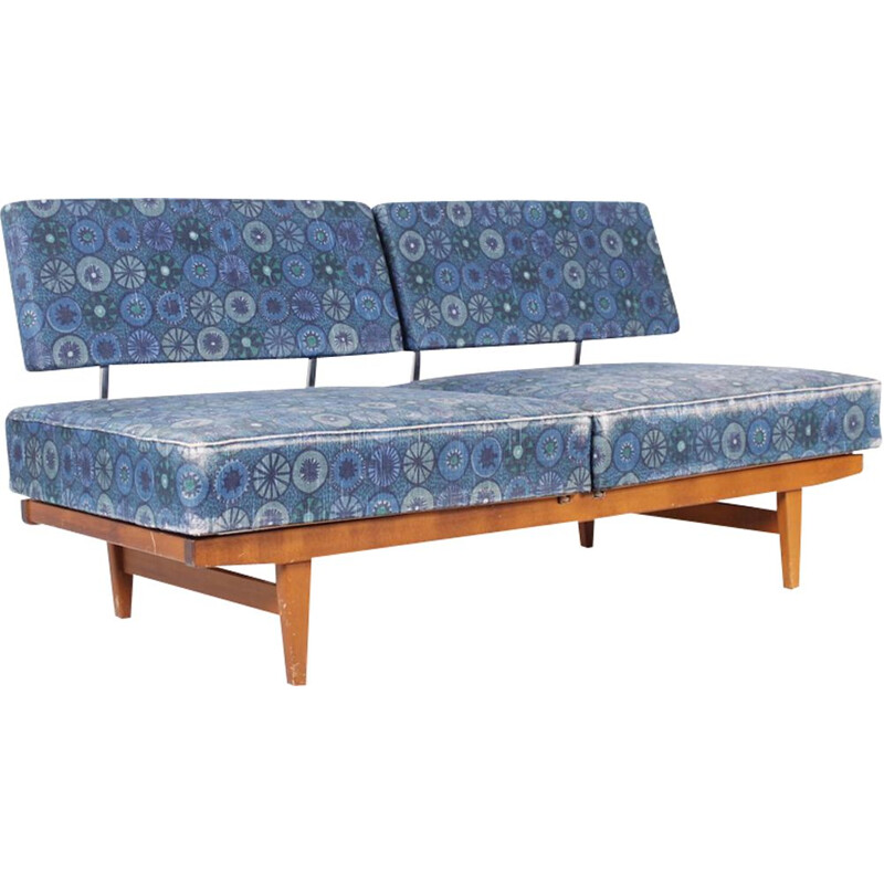 Vintage "Stella" 3-seater sofa in blue by Wilhelm Knoll - 1960s