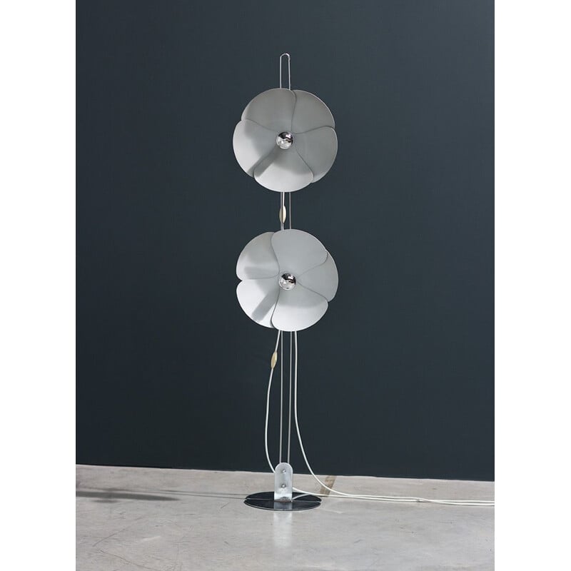 Vintage double flower lamp by Olivier Mourgue for Disderot - 1970s