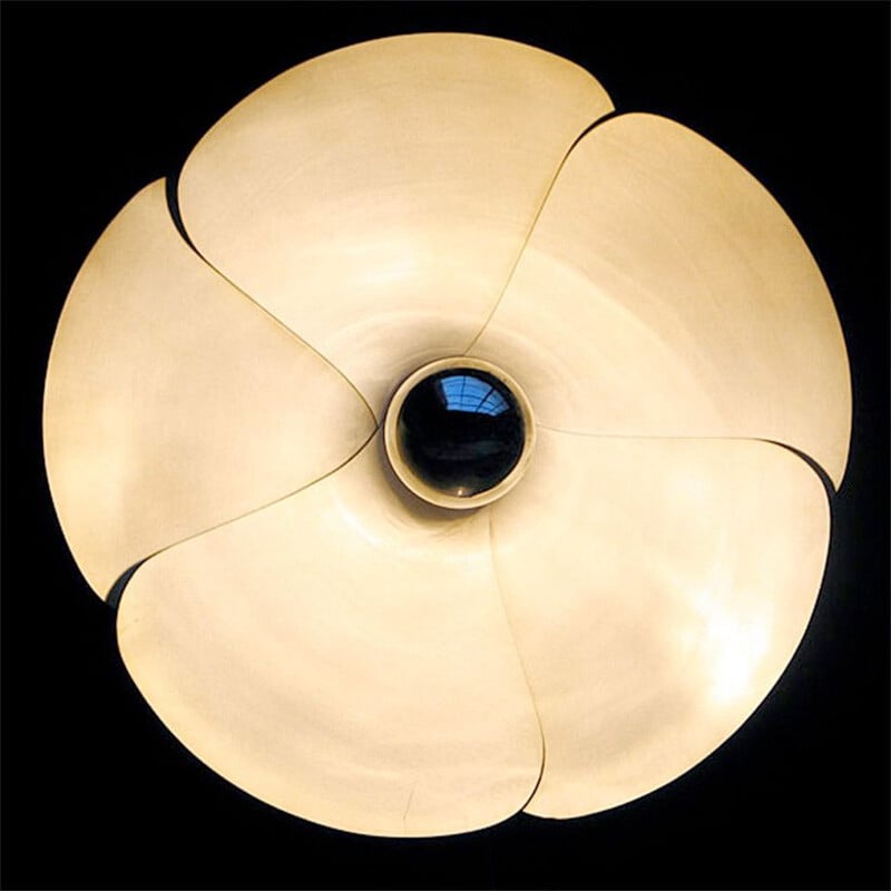 Vintage double flower lamp by Olivier Mourgue for Disderot - 1970s