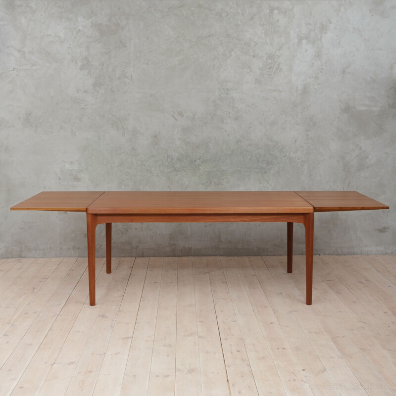 Large teak dining table by Henning Kjaernulf - 1960s