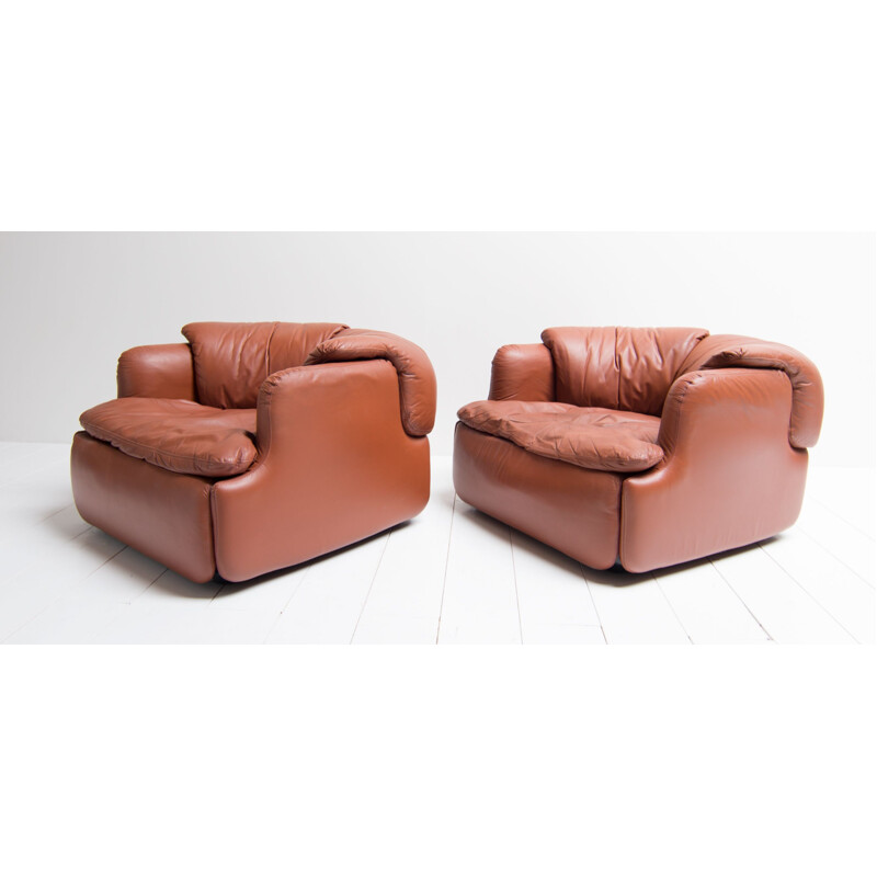 Vintage Saporiti lounge chair by Alberto Rosselli - 1970s