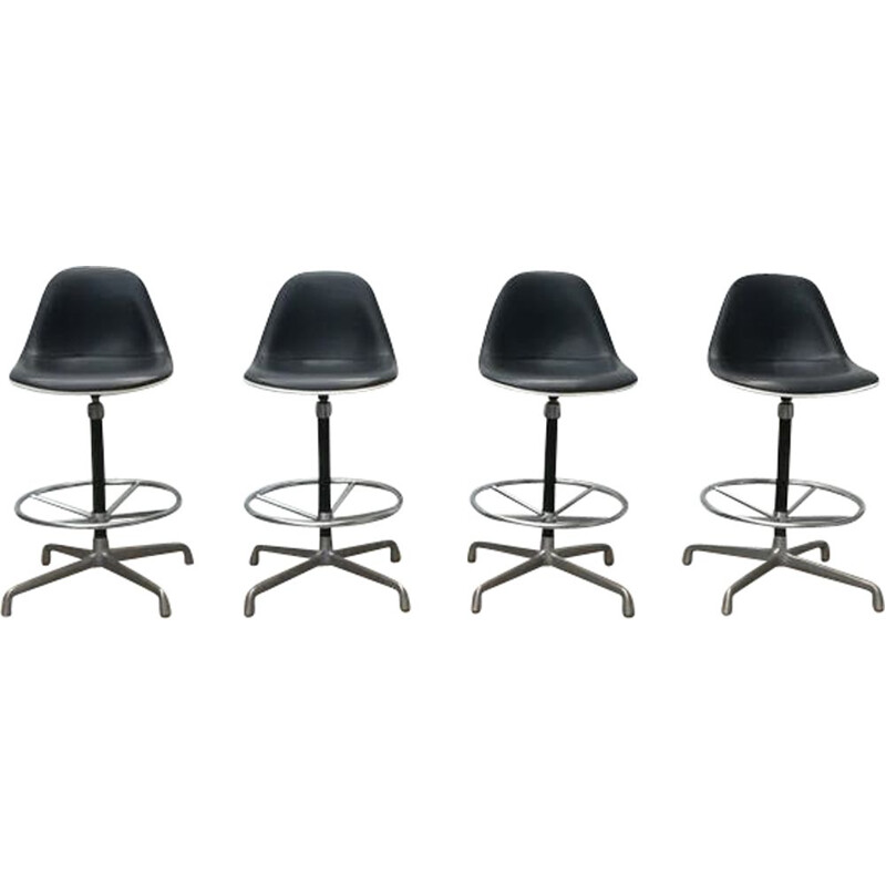 Set of 4 stools by Eames for Herman Miller - 1960s