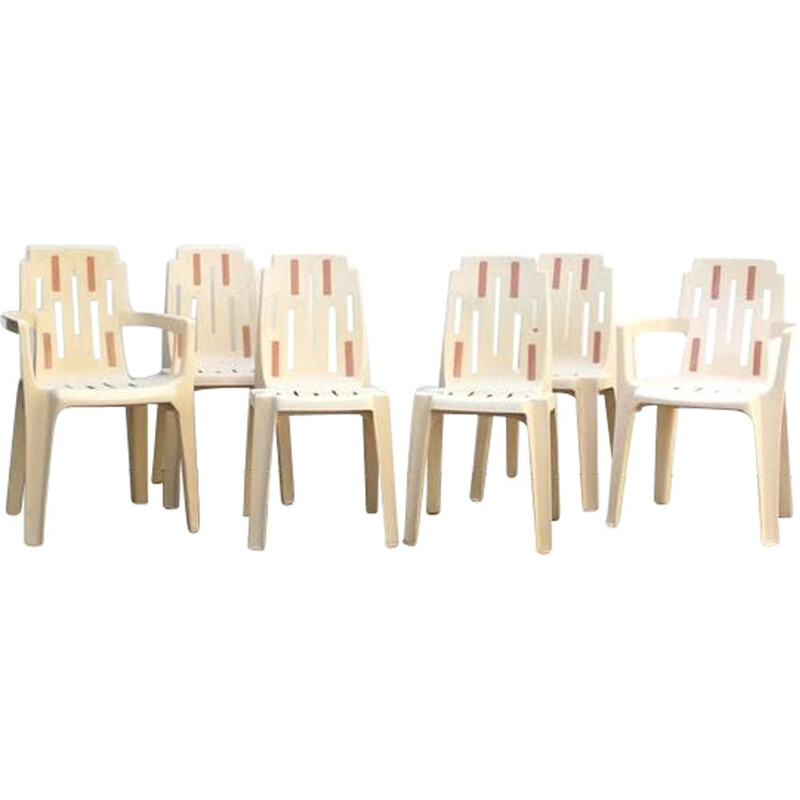 Set of vintage garden chairs by Pierre Paulin - 1970s