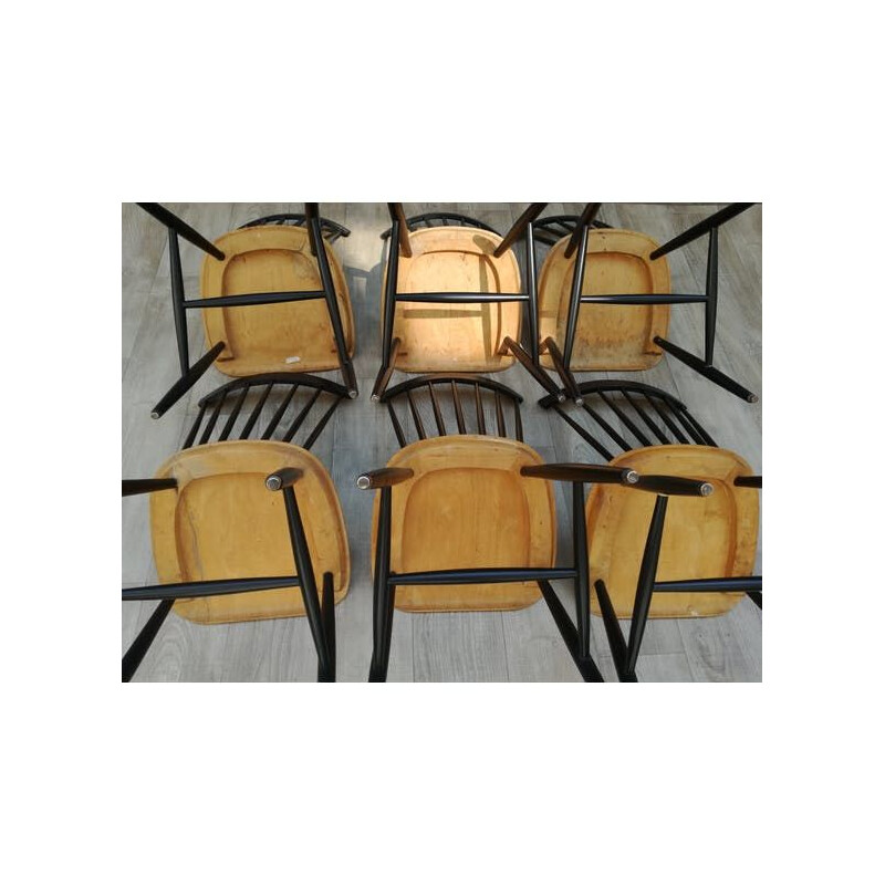 Suite de 6 chaises vintage Fanett par Tapiovaara - 1960