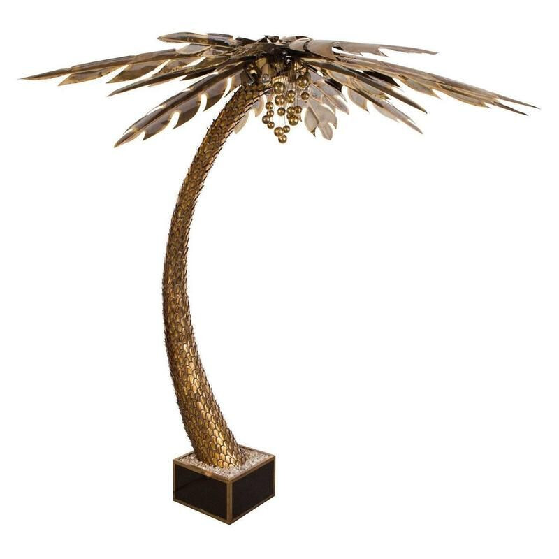 Large Vintage "Palm" lamp for Maison Jansen - 1970s**